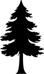 Fototapeta premium Tree Silhouette Vector Set, Forest Tree Silhouette Collection, Minimal Tree Silhouette Pack, Pine Tree Silhouette Vector Art, 