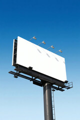 Obraz premium Outdoor light boxes billboards displays screen and giant advertisements mockup photo E-commerce marketing poster Background shooting scene