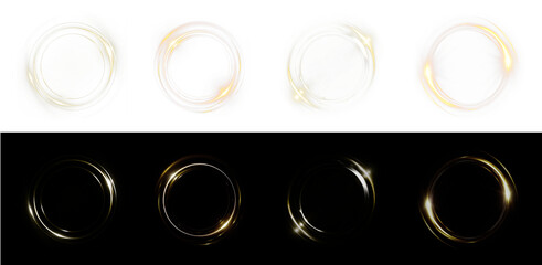 Light, flash, electric, circle, earth glowing yellow PNG ring Overlay with transparent background....