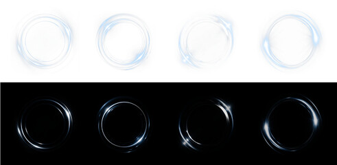 Circle, water, vector, light, design shiny blue PNG with transparent glitter frame. This PNG Overlay adds magic swirl, sparkle dust, and bright glow to creative projects.