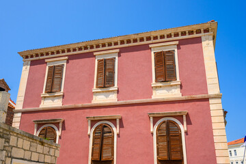 The town hall building in Pucisca town on the island of Brac. Croatia