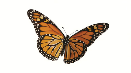 Fototapeta premium Monarch butterfly isolated on white