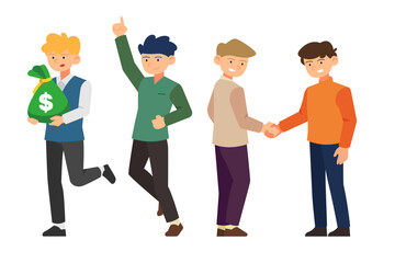 businessman in casual characters