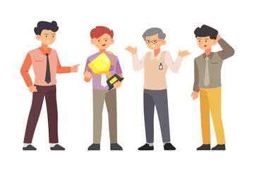 Fototapeta premium businessman in casual characters