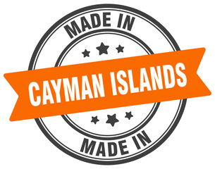 Made in Cayman Islands round sign. Made in Cayman Islands stamp.