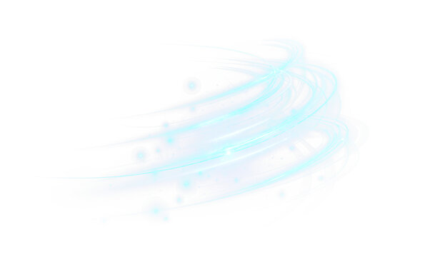 Blue horizontal lens flare with glowing streaks. Futuristic light beam, laser effect, and bright ray PNG. Transparent overlay for space, tech, and abstract designs.