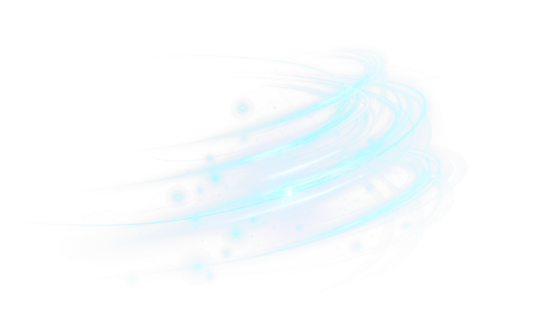 Blue horizontal lens flare with glowing streaks. Futuristic light beam, laser effect, and bright ray PNG. Transparent overlay for space, tech, and abstract designs.