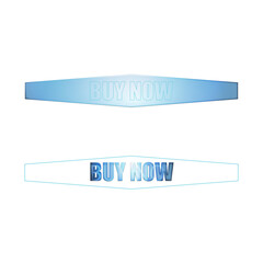 Blue Gradient "BUY NOW" Banners - Filled and Outline