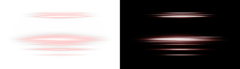 Red, light, speed, line, motion fast glowing red lines PNG with neon blur and flare. Futuristic streak PNG Overlay for transparent backgrounds, tech effects, or LED-inspired motion visuals.