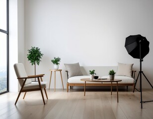 Cozy Scandinavian Minimalist Living Room | Adobe Stock