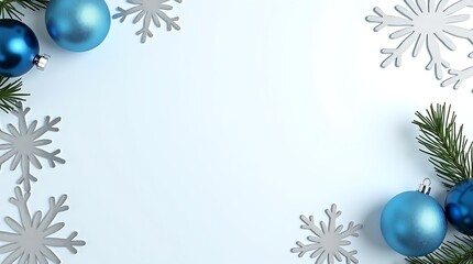Silver and Blue Minimalist Holiday Background