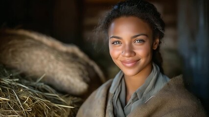 A determined young farmer tallying livestock feed at the barn - Powered by Adobe