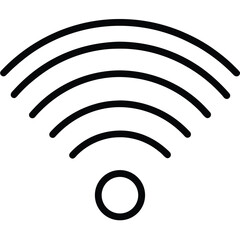 Vector art of a simple vector illustration of a wifi signal icon representing wireless internet connectivity