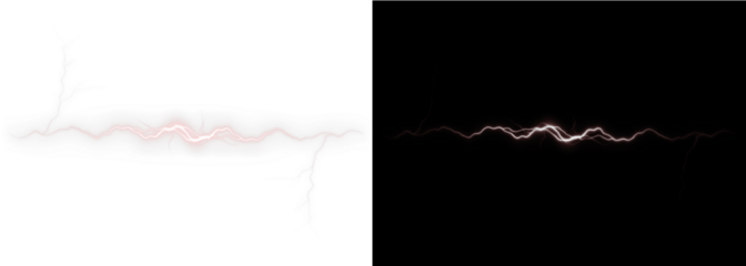 Storm, light, thunder, thunderbolt, thunderstorm clean white PNG bolt with transparent background. Lightning PNG Overlay for electric visuals, storm design, power icons and shock effect.