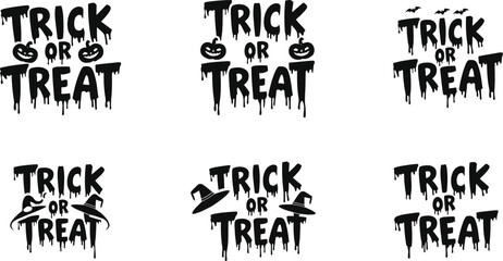 Obraz premium trick or treat typography vector design 