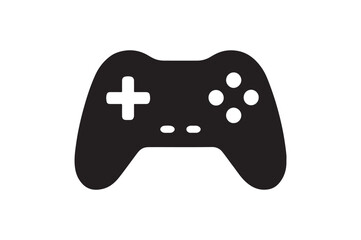 Game Controller icon silhouette vector with white background