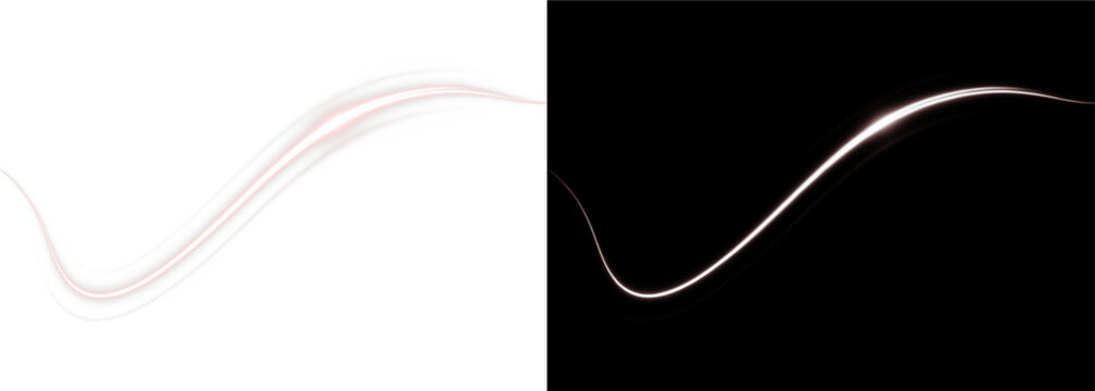 Wind, red, line, magic, beam glowing red PNG swirl with magic energy effect. PNG Overlay on transparent background, perfect for dynamic light motion, wave, and sparkle trails. - Powered by Adobe