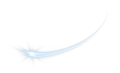 Blue, wave, wind, light, line glowing PNG swirl with energy motion effect. Transparent Overlay for sci-fi design, futuristic beams and hurricane-like speed visuals.