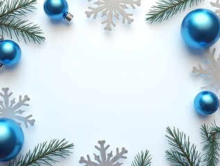 Silver and Blue Minimalist Holiday Background