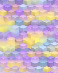 Pastel blocks elevated pattern gentle gradient
