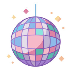 vector illustration of a disco ball