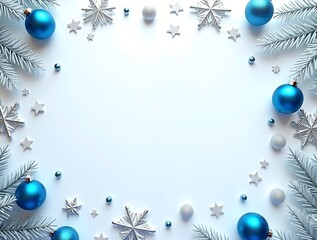 Silver and Blue Minimalist Holiday Background