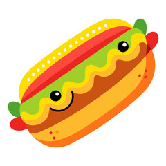 hot dog with mustard