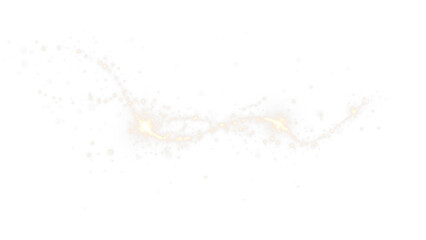 Beam, curve, dynamic, effect, flare glowing PNG swirl with sparkles and gold light trail. This transparent PNG Overlay adds motion to magic, fantasy or futuristic design.