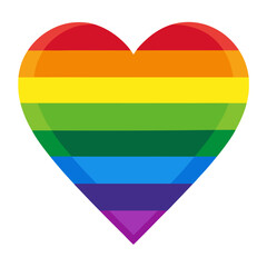 rainbow heart with flag