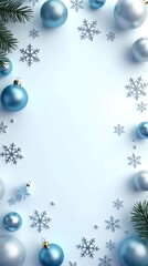 Silver and Blue Minimalist Holiday Background