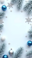 Silver and Blue Minimalist Holiday Background