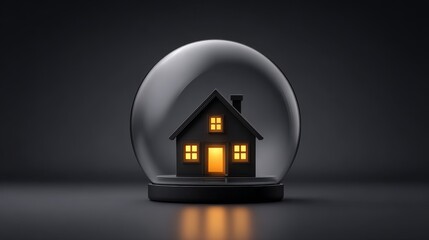 Happy home protection secure your house with life insurance loans in a warmlit environment