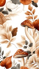 秋の静寂と茸の調べ