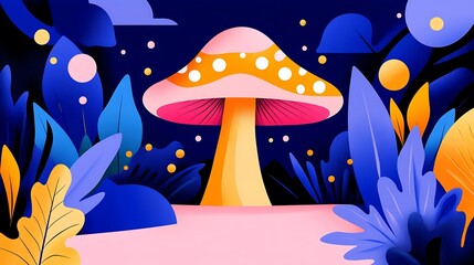 夜のキノコの夢