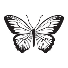 butterfly silhouette set. butterfly vector illustration. butterfly isolated vector on white background.
