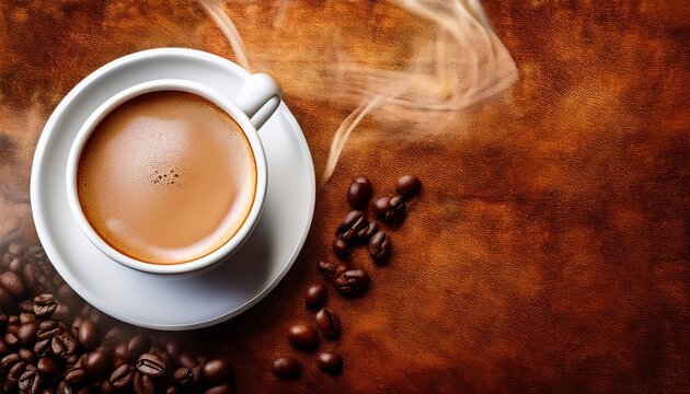 national cappuccino day with hot caffeine idea steaming cup of coffee against a warm textured background