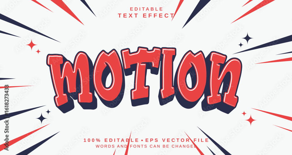 Poster editable text style effect - motion text style theme.