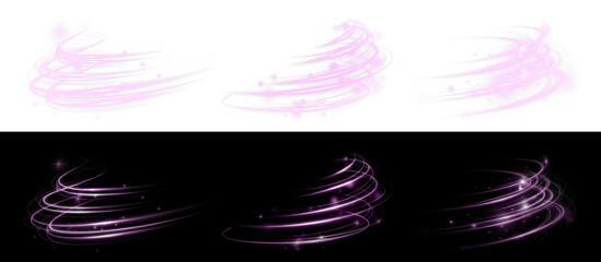 light, speed, line, motion, glow light, speed, line, motion, glow PNG PNG Overlay. Transparent soft purple trail with neon swoosh and LED flare for dynamic, glowing effects in modern vector designs.