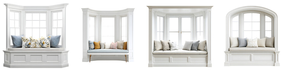 White Bay with Cushions, Isolated