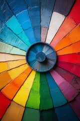 color wheel showcasing the spectrum of hues, essential for artists, designers, and decorators