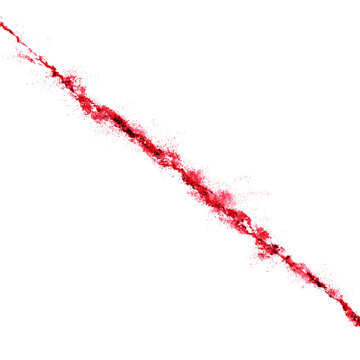 Bloody gash evokes pain and horror