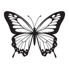 butterfly silhouette set. butterfly vector illustration. butterfly isolated vector on white background.
