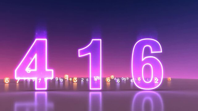 Colorful glowing numbers create vibrant and dynamic visual experience against bright background filled with energetic digits, showcasing beauty of design in modern aesthetics.