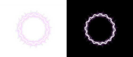 circle, lightning, purple,storm, power intense circle, lightning, storm, power PNG PNG Overlay with transparent glow. A dynamic fusion of electric nature, dramatic weather, and futuristic strike 