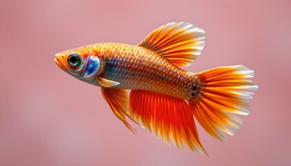 Fototapeta premium Orangefinned Fish Swimming Coral Reef