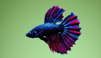 Vibrant Artificial Fish Green Backdrop