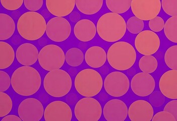 Purple background with a seamless pattern of overlapping circles, decor, illustration
