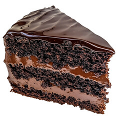 Decadent Slice of Chocolate Cake with Rich Frosting