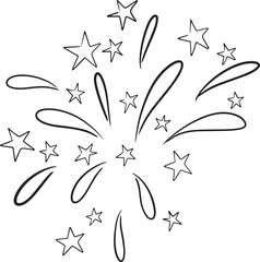 Burst of Stars A simple illustration of stars and lines