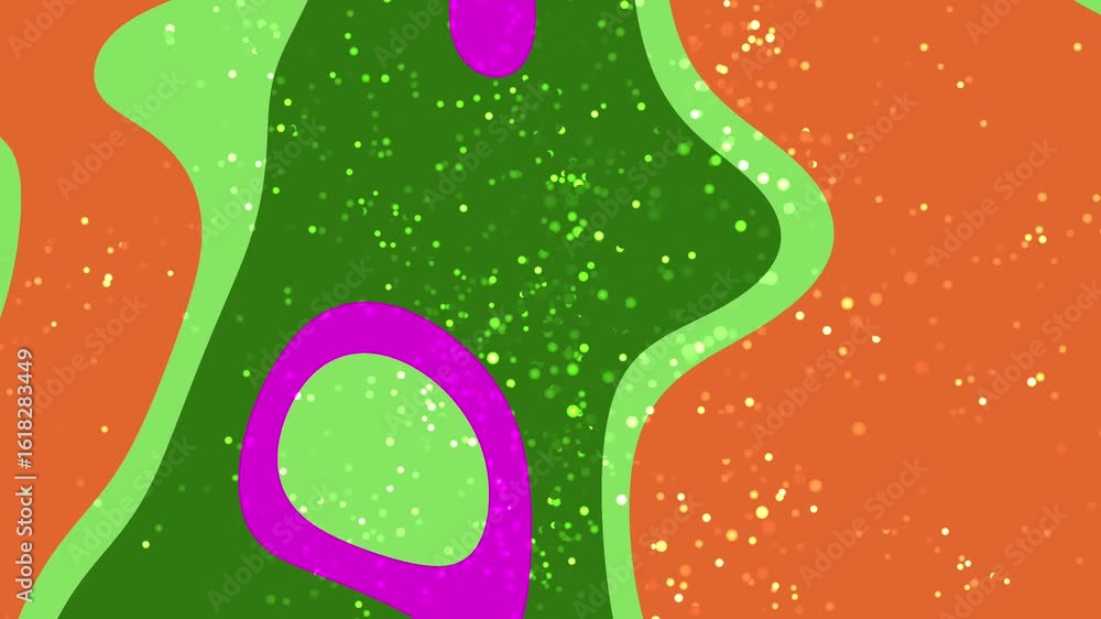 Aufkleber abstracts liquid particles_ dynamic colorful abstract background animation with organic shapes, part